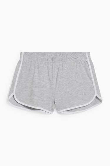 Dona - CLOCKHOUSE - Recover™ - pantalons curts de xandall - gris clar jaspiat