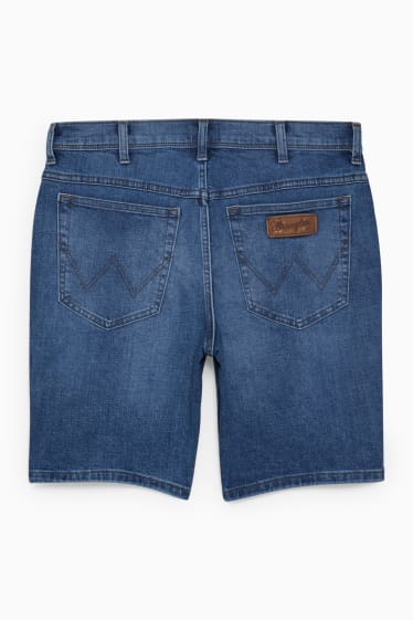 Men - Wrangler - denim shorts - denim-light blue