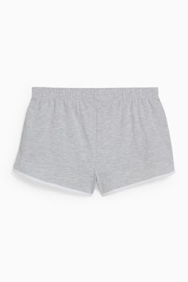 Dona - CLOCKHOUSE - Recover™ - pantalons curts de xandall - gris clar jaspiat