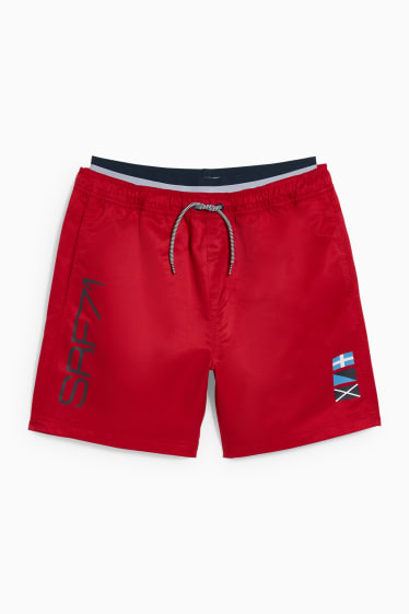 Hommes - Short de bain - rouge