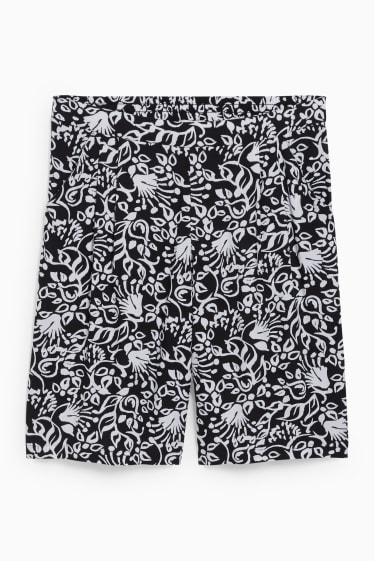 Damen - Shorts - Mid Waist - schwarz / weiß
