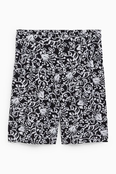 Mujer - Shorts - mid waist - negro / blanco