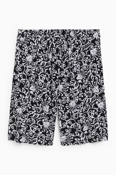 Damen - Shorts - Mid Waist - schwarz / weiß