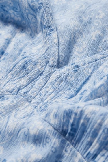 Ados & jeunes adultes - CLOCKHOUSE - robe évasée - motif floral - bleu clair