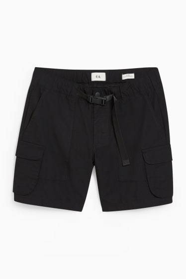 Uomo - Shorts cargo - nero