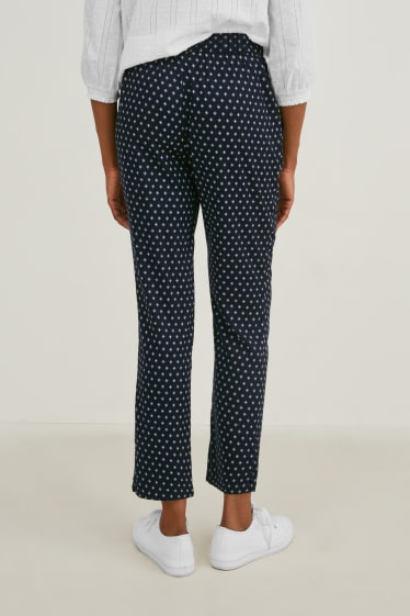 Donna - Confezione da 2 - pantaloni di stoffa - vita media - tapered fit - blu scuro