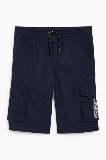 Bambini - Shorts cargo - blu scuro