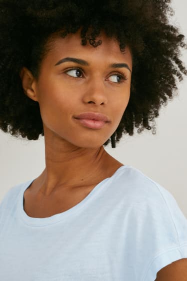 Femmes - T-shirt - bleu clair-chiné