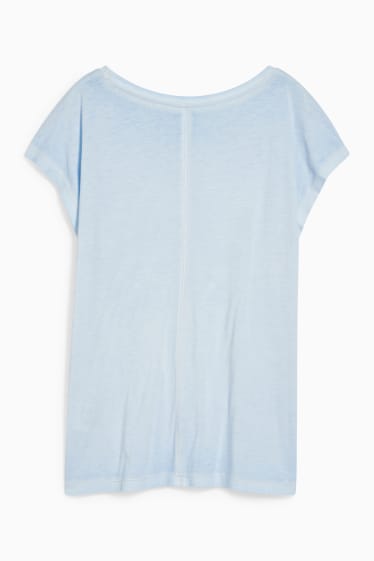 Femmes - T-shirt - bleu clair-chiné