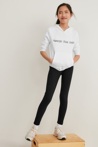 Kinderen: meisjes - Set van 3 - legging - zwart