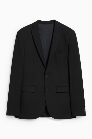 Hommes - Veste de costume - body fit - matière extensible - LYCRA® - noir