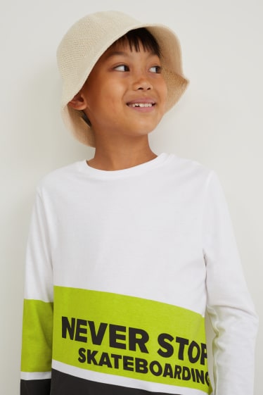 Dětské - Multipack 2 ks - tričko s dlouhým rukávem - bílá