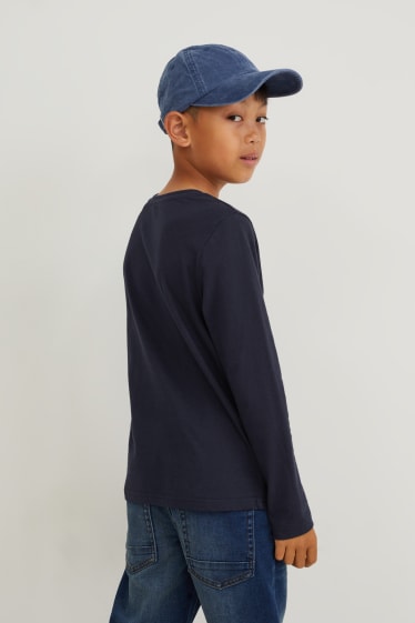 Bambini - Confezione da 2 - maglia a maniche lunghe - blu scuro