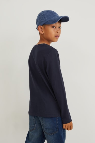 Kinderen - Set van 2 - longsleeve - donkerblauw