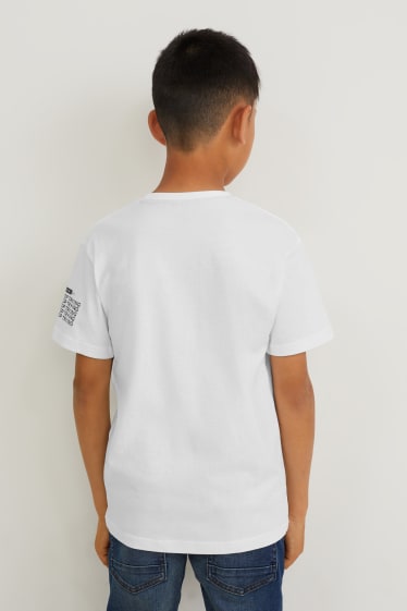 Kinder Jungen - Kurzarmshirt - weiß
