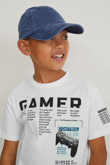 Kinder Jungen - Kurzarmshirt - weiß