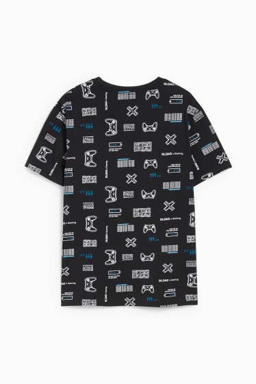 Kinder Jungen - Kurzarmshirt - schwarz