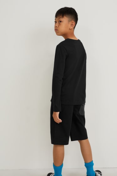 Dětské - Multipack 2 ks - tričko s dlouhým rukávem - černá