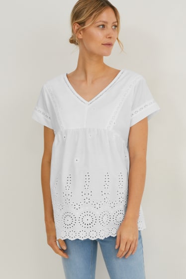 Women - Maternity Blouse - white