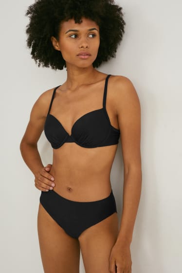 Women - Bikini bottoms - mid-rise waist - LYCRA® XTRA LIFE™ - black