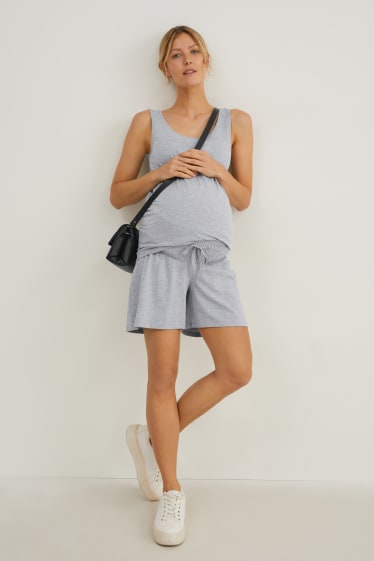 Women - Multipack of 2 - maternity shorts - light gray-melange
