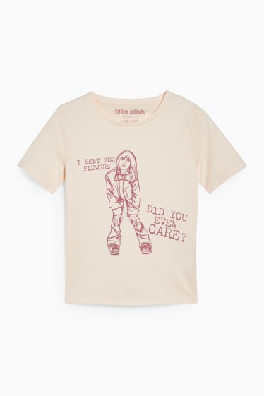 Kinder Mädchen - Billie Eilish - Kurzarmshirt - rosa
