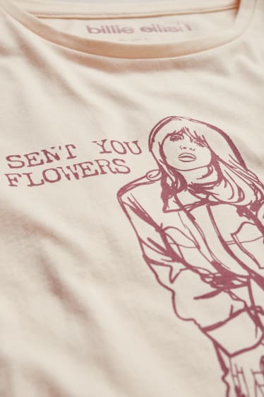 Kinder Mädchen - Billie Eilish - Kurzarmshirt - rosa