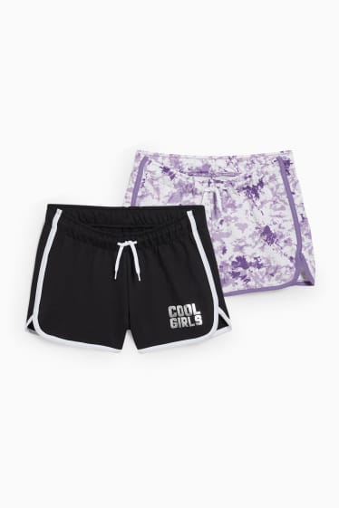 Children - Multipack of 2 - sweat shorts - purple