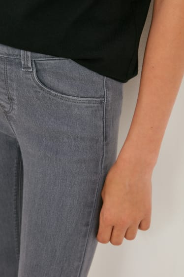 Copii - Fete - Multipack 2 buc. - jegging jeans - denim-gri deschis