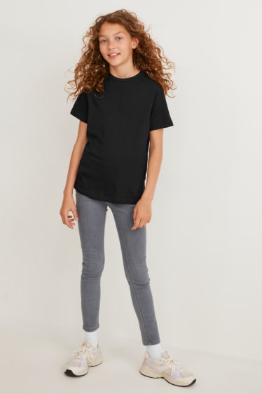 Enfants - Lot de 2 - jegging jean - jean gris clair