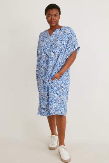 Mujer - Vestido - azul oscuro / blanco