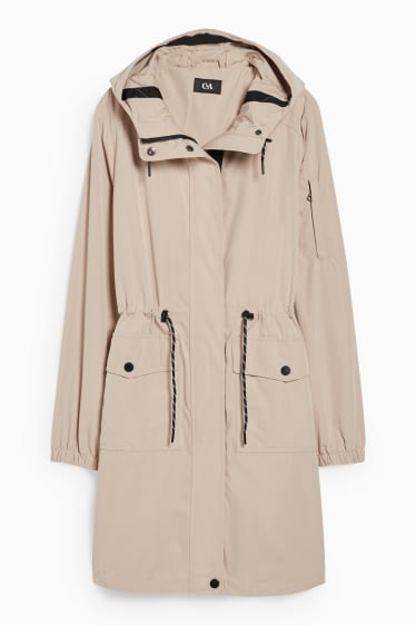 Women - Parka with hood - taupe