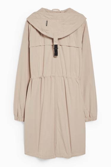 Women - Parka with hood - taupe