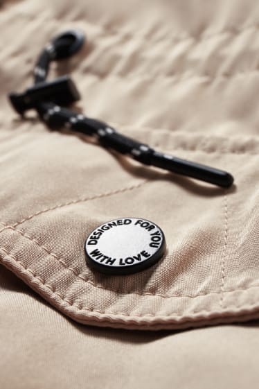 Women - Parka with hood - taupe