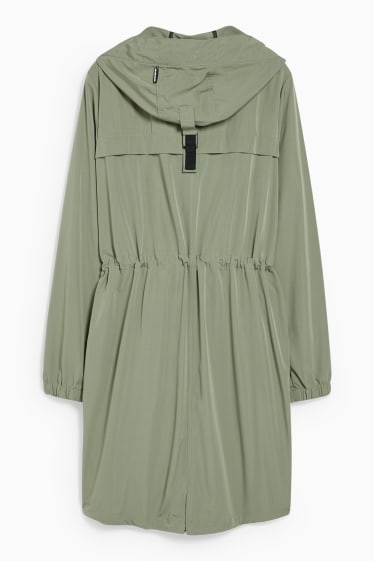 Femei - Parka cu glugă - verde închis