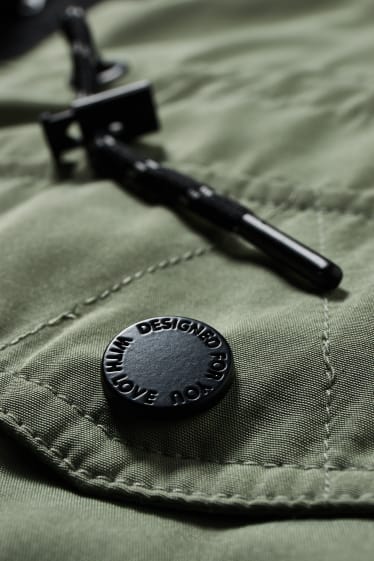 Femei - Parka cu glugă - verde închis