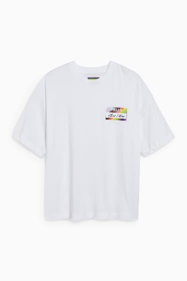 Nastolatki - CLOCKHOUSE - T-shirt - Unisex - PRIDE - biały