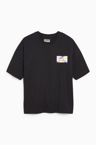 Dames - CLOCKHOUSE - T-shirt - unisex - PRIDE - zwart