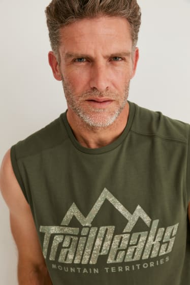 Hombre - Camiseta sin mangas - senderismo - verde oscuro