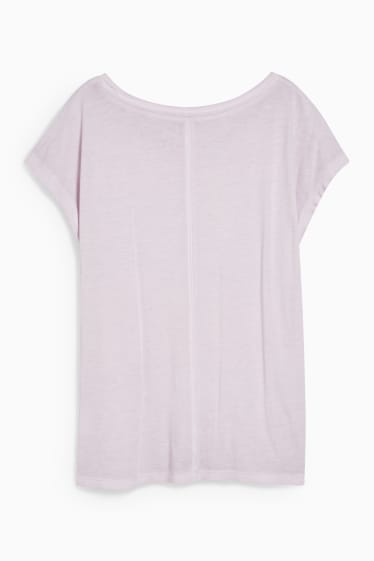 Dames - T-shirt - lichtpaars