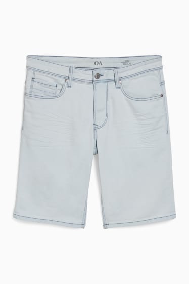 Men - Denim shorts - LYCRA® - denim-light gray