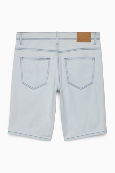 Men - Denim shorts - LYCRA® - denim-light gray