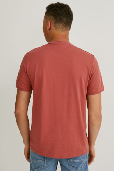 Men - T-shirt - dark red