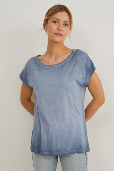 Mujer - Camiseta - azul jaspeado