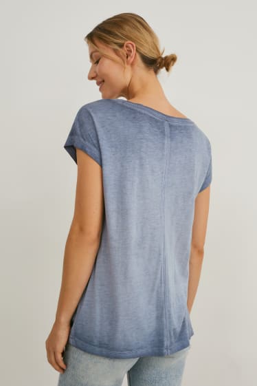 Mujer - Camiseta - azul jaspeado