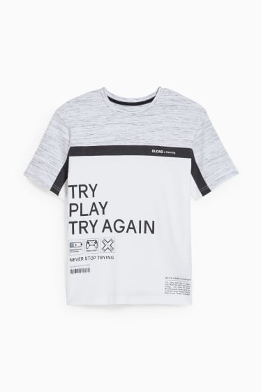 Kinder Jungen - Kurzarmshirt - weiß