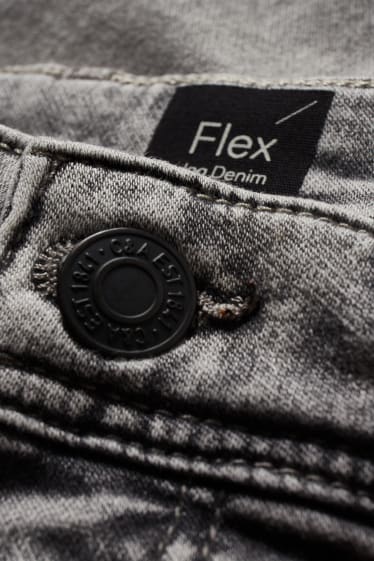 Men - Denim bermuda shorts - Flex jog denim - LYCRA® - denim-gray