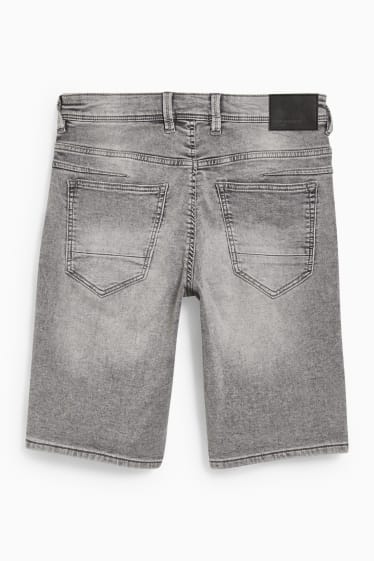 Men - Denim bermuda shorts - Flex jog denim - LYCRA® - denim-gray