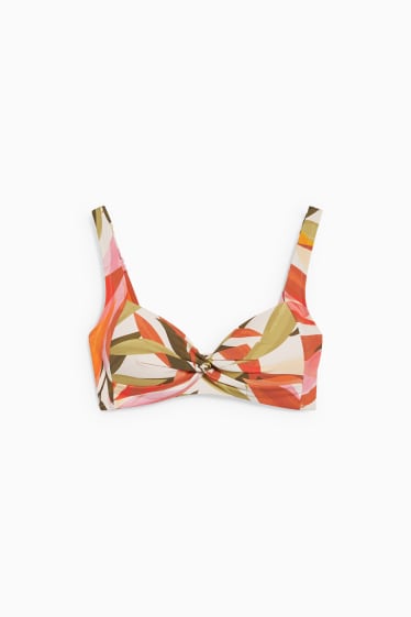 Dames - Bikinitop met knoop in de stof - voorgevormd - LYCRA® XTRA LIFE™ - oranje
