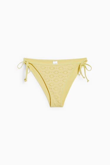 Donna - Slip bikini - vita media  - giallo